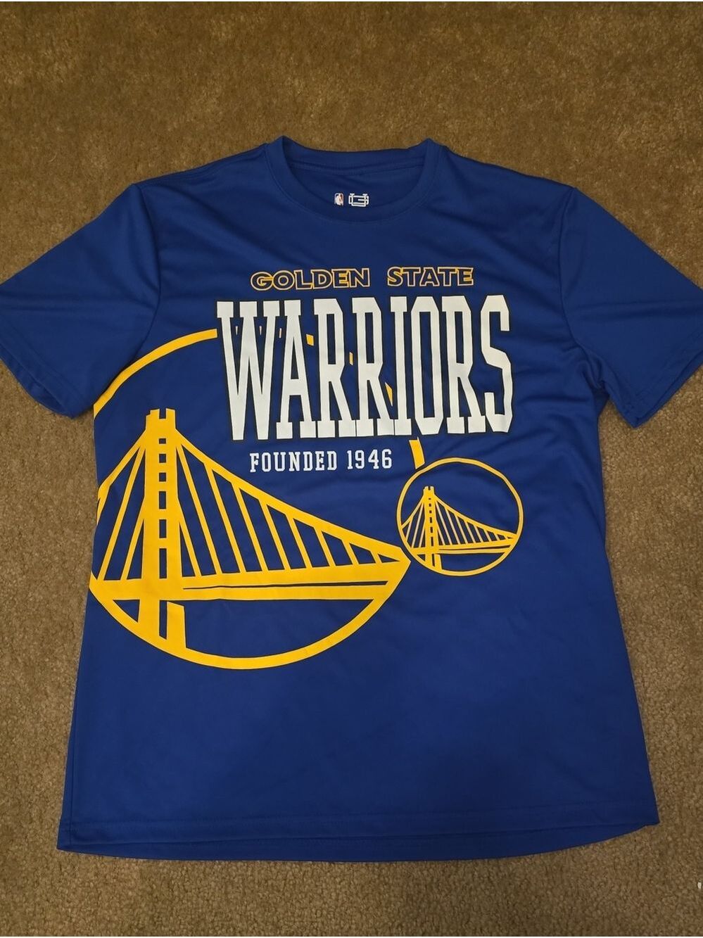 NBA Ultra Game Golden State Warriors Mens Gray Graphic T-Shirt Large